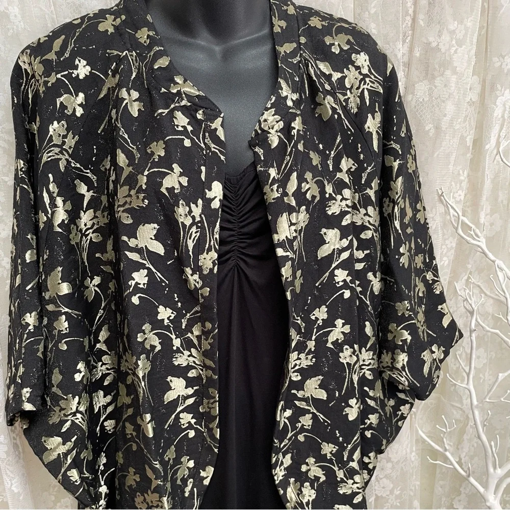 Zara W & B Collection Jacket. Stunning, Black & Gold Jacket - Picture 3 of 9